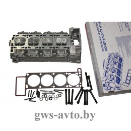 Головка блока цилиндров(ГБЦ) ЗМЗ, ГАЗ, УАЗ, Волга 406-3906562-11 общая (5-ти опорная в сборе с клапанами, ПГБЦ и крепежом) 