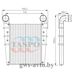 Охладитель наддувочного воздуха (интеркулер) БЕЛАЗ ТА001-1323014-11