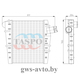 Охладитель наддувочного воздуха (интеркулер) БЕЛАЗ ТА40К-1323010-02 